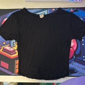 Essential black crop top